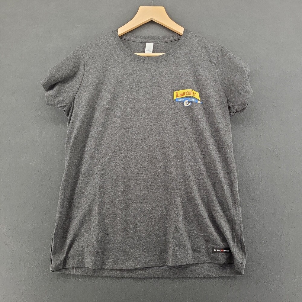 Black Maple Laurentien Coloured Pencils T-Shirt Mens M Heather Grey Canadian Art